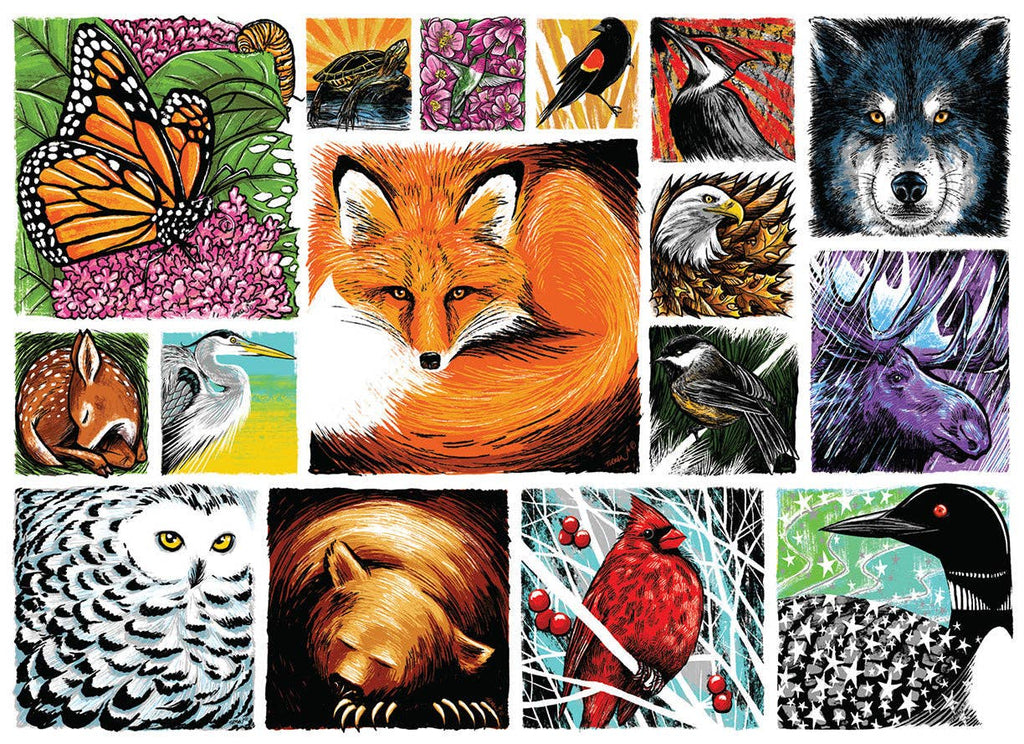 Woodland Critters – 1000 Piece Jigsaw Puzzle Collective