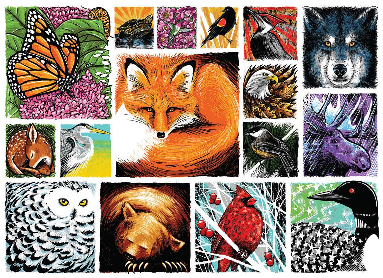 Woodland Critters – 1000 Piece Jigsaw Puzzle Collective