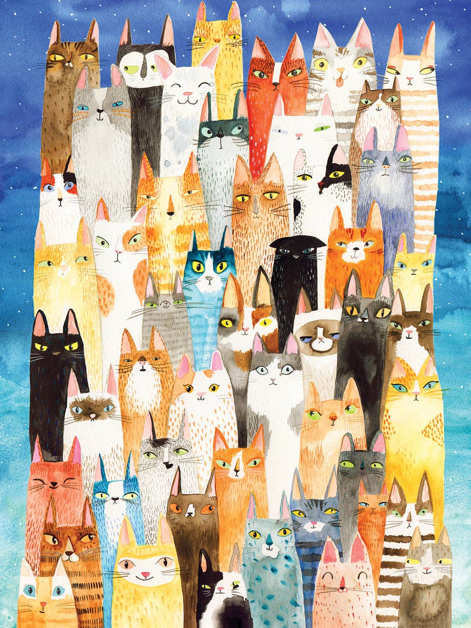 Colorful Cats – 500 Piece Jigsaw Puzzle Collective