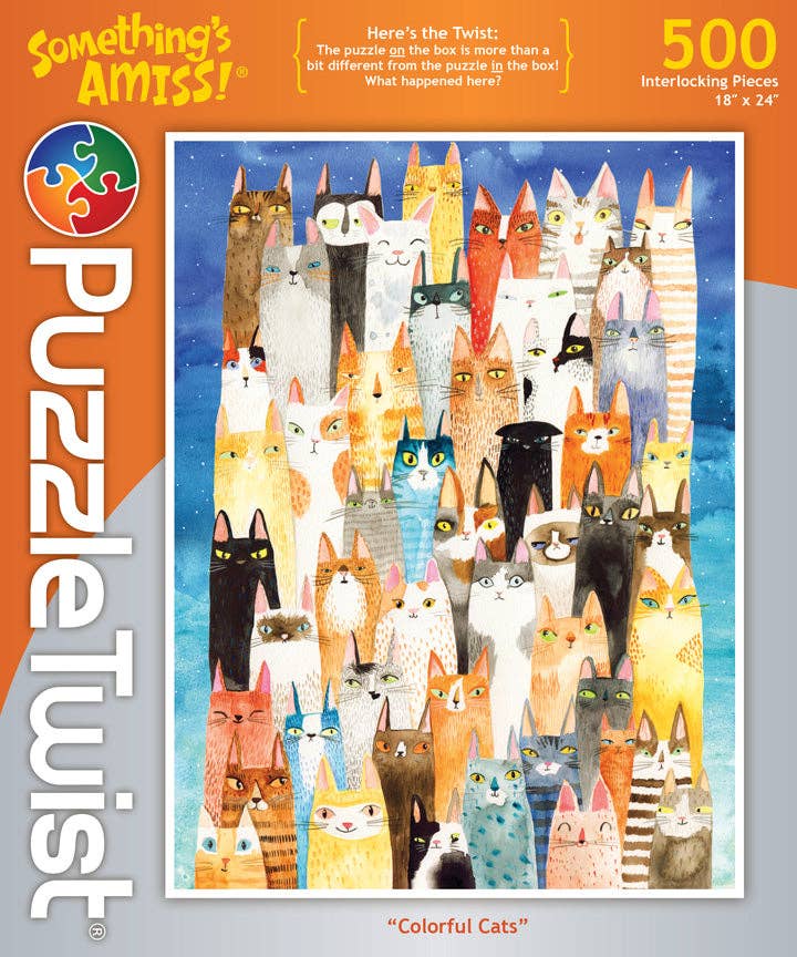Colorful Cats – 500 Piece Jigsaw Puzzle Collective